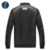 2020 Amazon Cross-border new leather jackets, men's baseball jackets, thin paratrooper embroidered flight suits, PU leather jackets details Picture